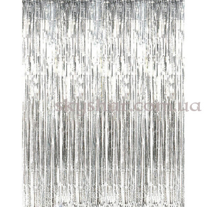 Шторка-завіса з фольги Срібло 0,9х2,5 м – фото 1