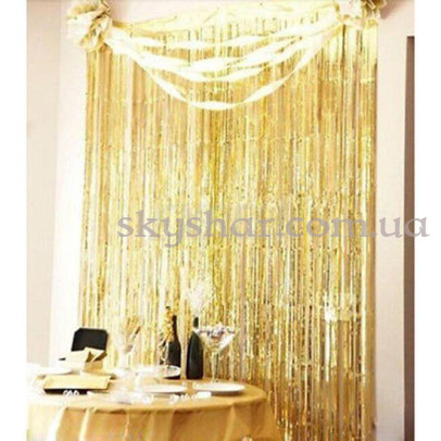 Шторка-завіса з фольги Золото 0,9х2,5 м – фото 1