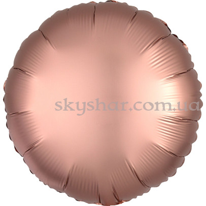Фольгована кулька "Коло рожеве золото Сатин" 46 см – фото 1