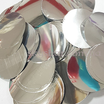 Конфетти "Круги серебро" 100 гр – фото 1 Конфетти "Круги серебро" 100 гр – фото 1