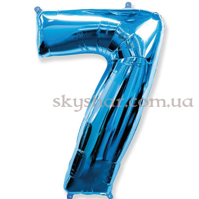 Фольгована цифра "7" Синя – фото 1 Фольгована цифра "7" Синя – фото 1