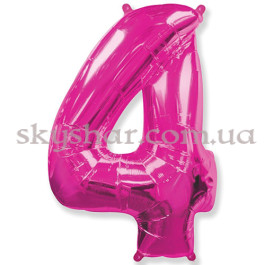 Опция Фольгированная цифра "4" Малиновая – фото 20