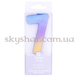 Свічка -цифра "7" Омбре райдужне – фото 8