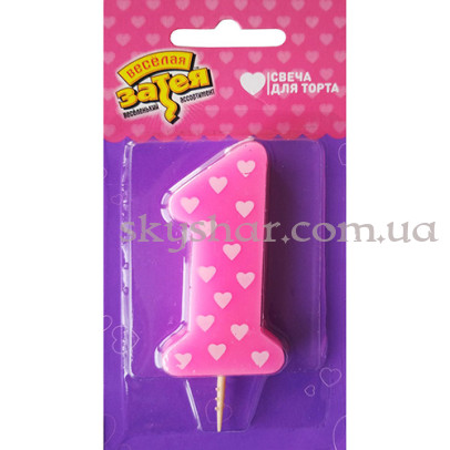 Свічка-цифра «1» Дівчинка – фото 1