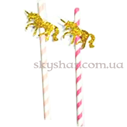 Трубочки Единорог Блеск 8шт – фото 1