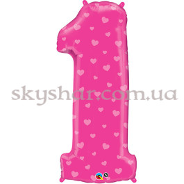 Опция Фольгированная цифра "1" Розовая Сердечки – фото 25 Опция Фольгированная цифра "1" Розовая Сердечки – фото 25