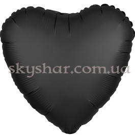 Опция Фольгированный шар "Сердце черное Сатин" 46 см – фото 7