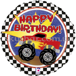 Опция Фольгована кулька "Happy B-Day Машина Монстр" – фото 3