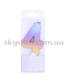 Свеча -цифра "4" Омбре радужное – фото 3 Свеча -цифра "4" Омбре радужное – фото 3