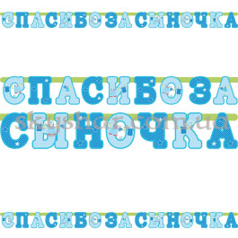 Опция Гирлянда-буквы на выписку из роддома "Спасибо за сыночка" – фото 17 Опция Гирлянда-буквы на выписку из роддома "Спасибо за сыночка" – фото 17