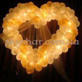 Опция Серце, що світиться з кульок плетене 1,2 м – фото 16