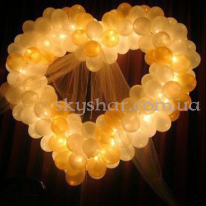 Серце, що світиться з кульок плетене 1,2 м – фото 1