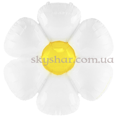 Фольгована кулька "Ромашка біла" – фото 1 Фольгована кулька "Ромашка біла" – фото 1