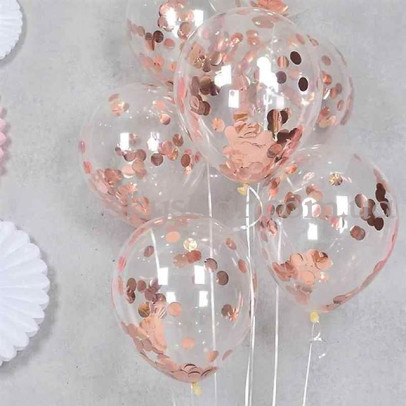 Кулька з конфетті "Кола Рожеве Золото" – фото 1