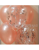 Шар с конфетти "Квадраты роз. золото" – фото 3 Шар с конфетти "Квадраты роз. золото" – фото 3