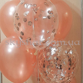 Кулька з конфетті "Квадрати рож. золото" – фото 19