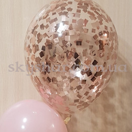 Опция Кулька з конфетті "Квадрати рож. золото" – фото 18