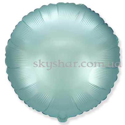 Фольгована кулька "Коло блакитне матове" 46 см – фото 1