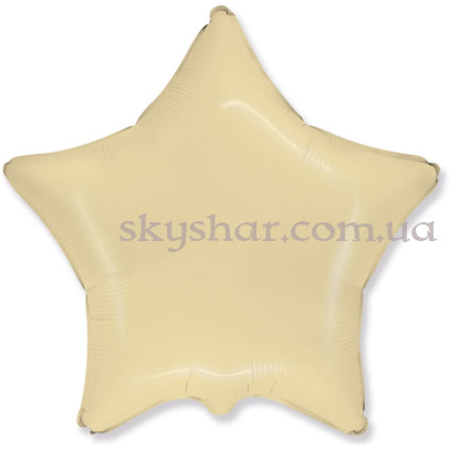 Фольгована кулька "Зірка кремова" 46 см – фото 1