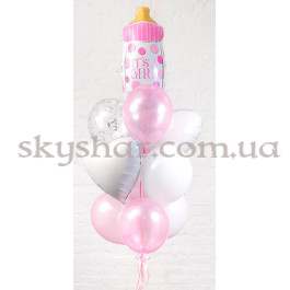 Опция Набор шаров "Бутылочка Девочка" – фото 2