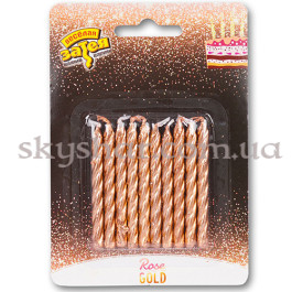 Опция Свічки для торта "Рожеве золото" 10 шт. – фото 11