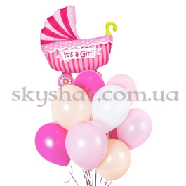 Опция Набір кульок "Коляска Дівчинка" – фото 11