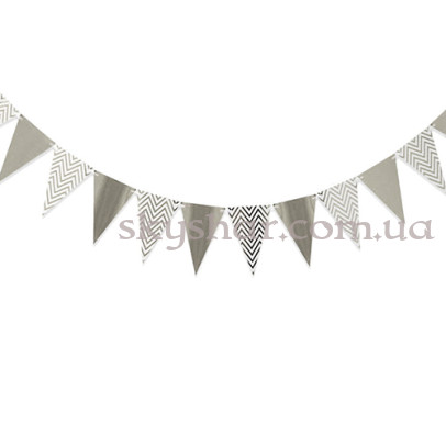 Гирлянда-растяжка Серебро  Полоска 3 м – фото 1