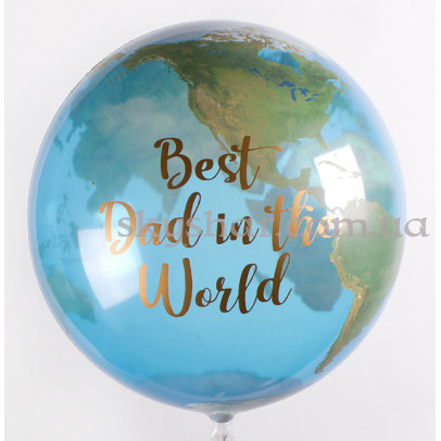 Кулька Bubble «Планета Земля»з написом – фото 1