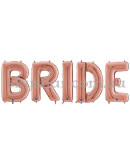 Кульки-літери "BRIDE" Rose Gold Повітря 66 см – фото 2