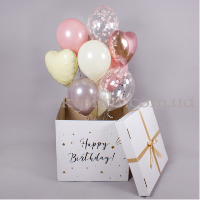 Коробка сюрприз с шарами "Шампань" – фото 1