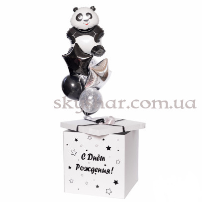 Коробка сюрприз с шарами "Панда" – фото 1