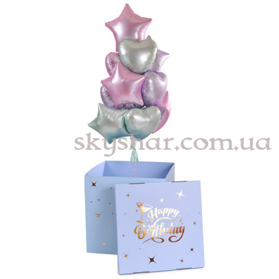 Коробка сюрприз з кульками "Happy Birthday" – фото 1