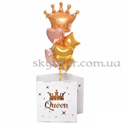 Коробка сюрприз з кульками "Корона" – фото 1