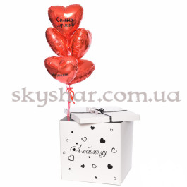 Опция Коробка сюрприз с шарами Любимому – фото 4