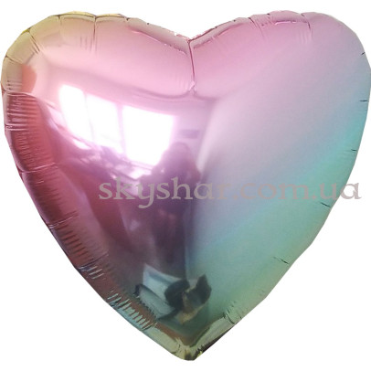 Фольгована кулька "Серце Омбре Перлини" 46 см – фото 1