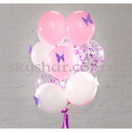 Опция Зв'язка з 11 кульок з метеликами Гламур – фото 22