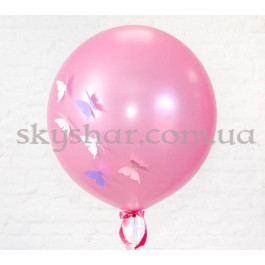 Опция Шар гигант 70 см с гелием с бабочками – фото 14 Опция Шар гигант 70 см с гелием с бабочками – фото 14