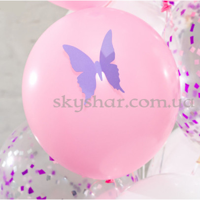 Гелієва кулька з метеликом 1 шт. 30 см – фото 1