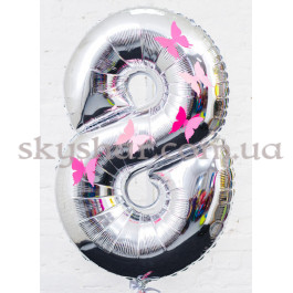 Опция Фольгированная цифра с бабочками – фото 5 Опция Фольгированная цифра с бабочками – фото 5