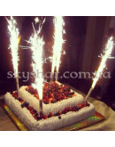 Свечи Салют на торт 1 шт. 12 см Серебро – фото 3