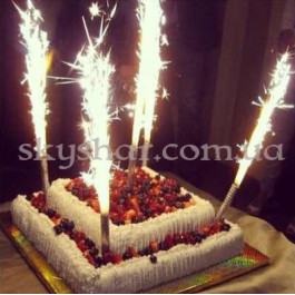 Свічки Салют на торт 1 шт. 12 см Срібло – фото 25