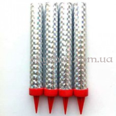 Свічки Салют на торт 1 шт. 12 см Срібло – фото 1