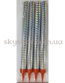 Свічка Фонтан для торта висока 20 см 1 шт. Срібло – фото 2