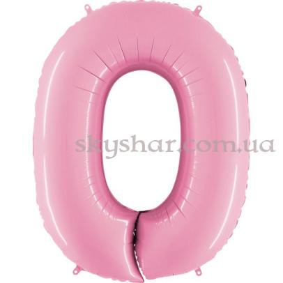 Фольгована цифра "0" Рожева – фото 1