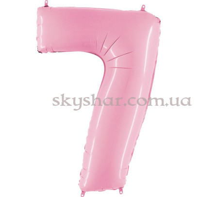 Фольгована цифра "7" Рожева – фото 1 Фольгована цифра "7" Рожева – фото 1