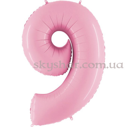 Фольгована цифра "9" Рожева – фото 1 Фольгована цифра "9" Рожева – фото 1