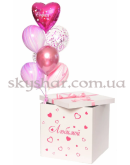 Коробка сюрприз з кульками "Любимой" – фото 2
