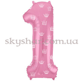 Опция Фольгированная цифра "1" Короны розовая slim – фото 24 Опция Фольгированная цифра "1" Короны розовая slim – фото 24