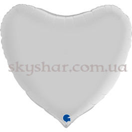 Опция Фольгированный шар "Большое сердце белое 90 см" – фото 27