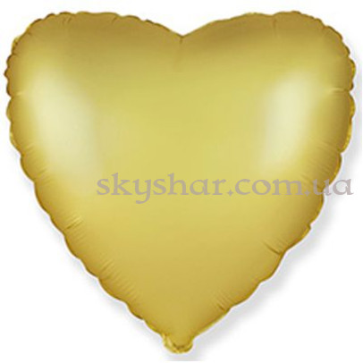 Фольгированный шар "Сердце айвори Сатин" 46 см – фото 1